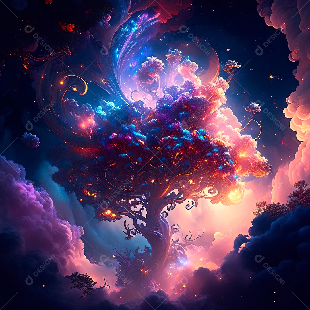 Renderização com traçado de raio e pintura digital de uma cena