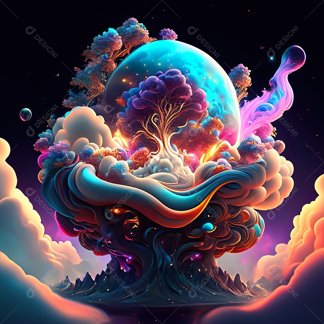 Renderização com traçado de raio e pintura digital