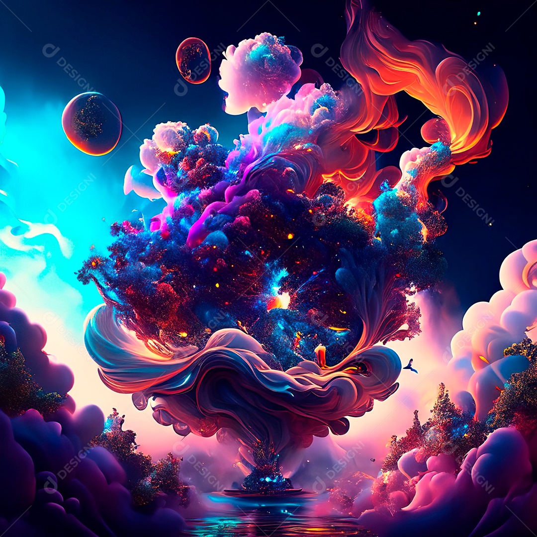 Renderização com traçado de raio e pintura digital