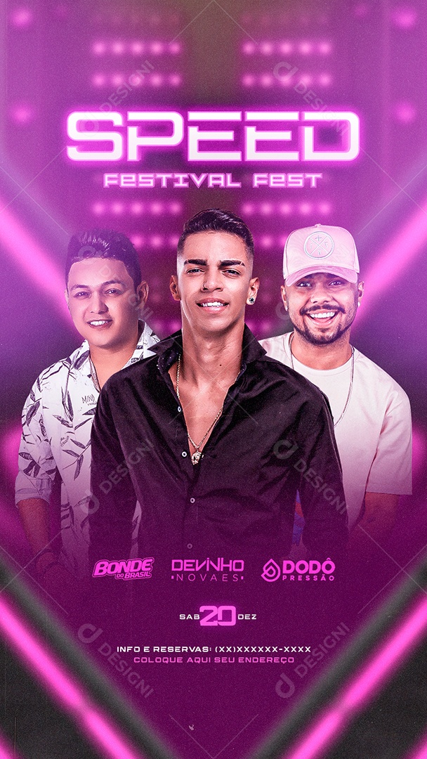 Social Media Flyer Story Speed Festival Fest PSD Editável