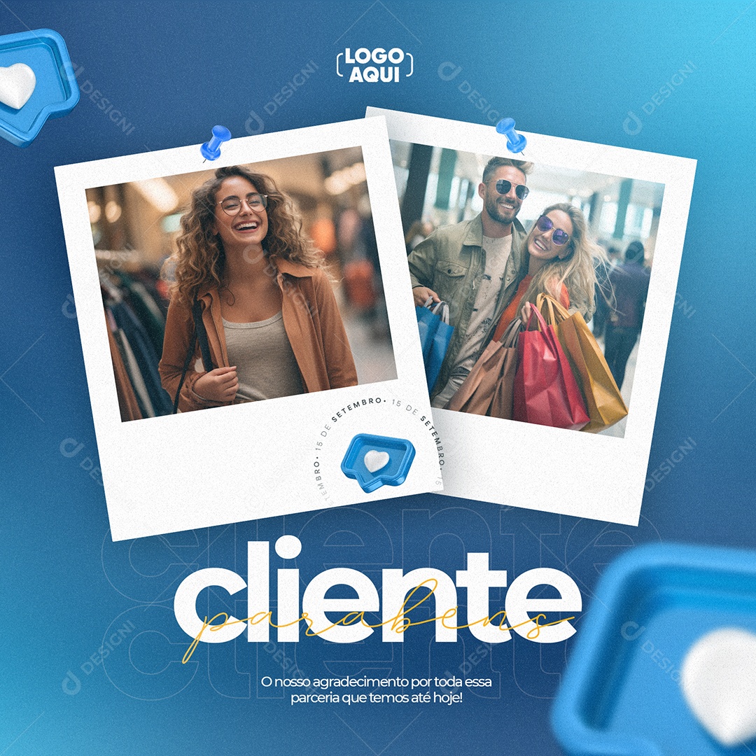 Dia Do Cliente O Nosso Agradecimento por Toda essa Parceria Social Media PSD Editável