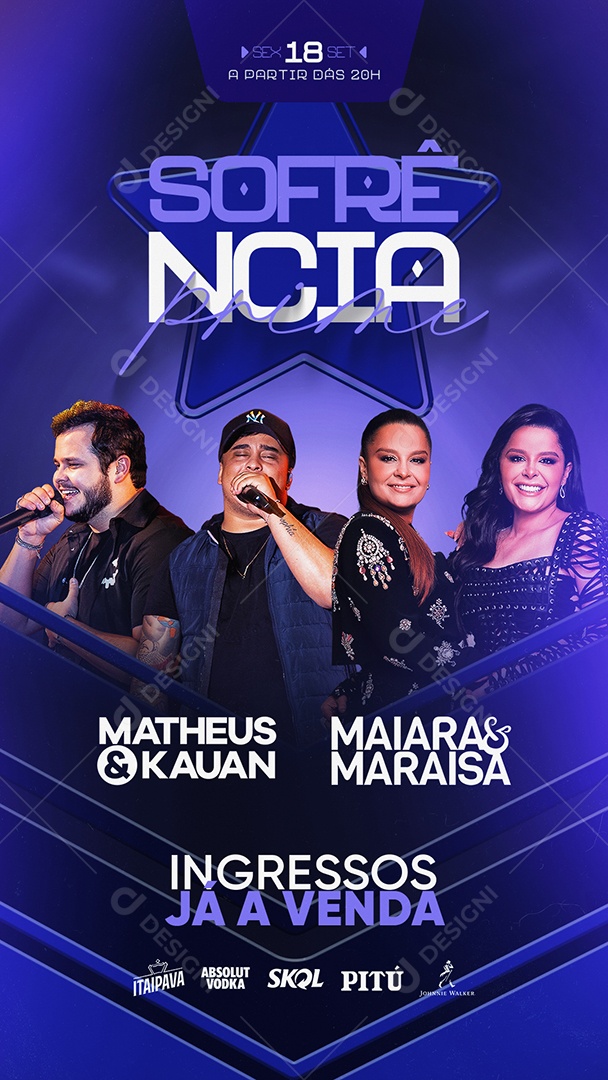 Social Media Flyer Story Sofrência Prime PSD Editável