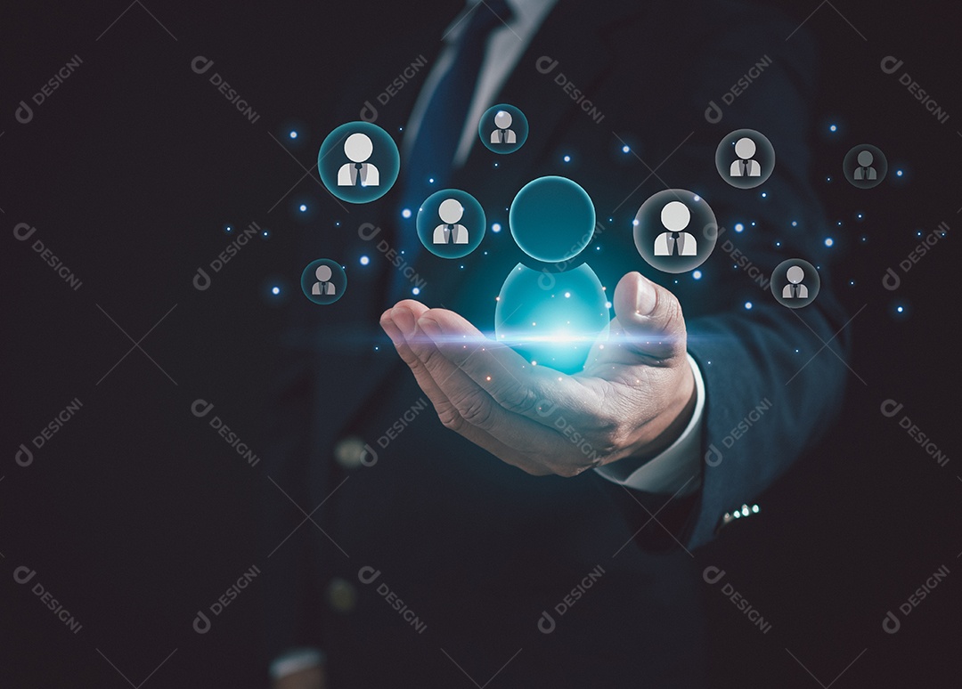 Conceito de negócio de gestão de recrutamento. Gestão de Relacionamento