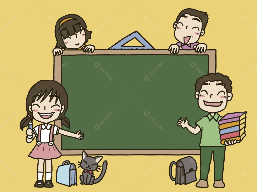 Alunos Ilustração Vetor EPS