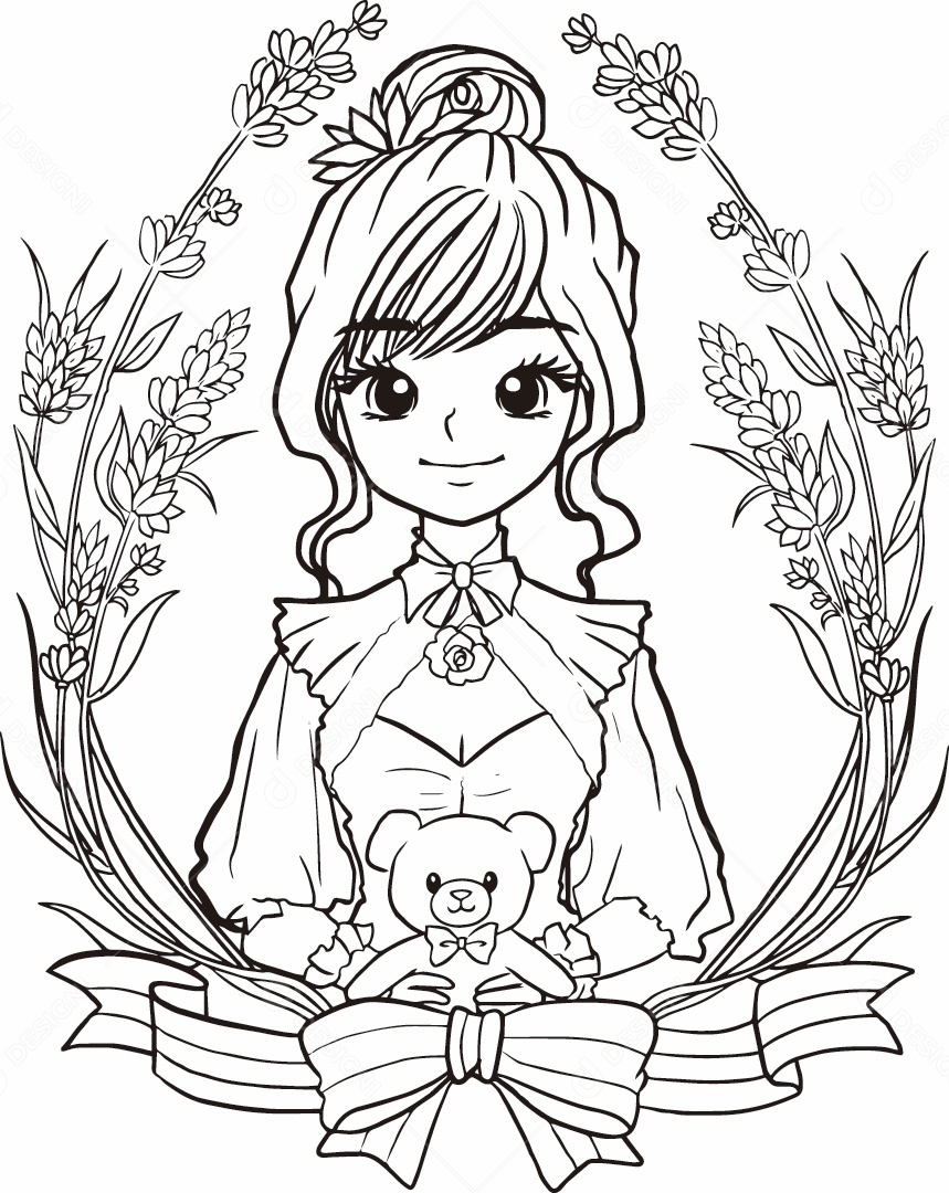 Garota Desenho Vetor EPS