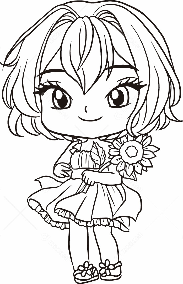 Garota Desenho Vetor EPS