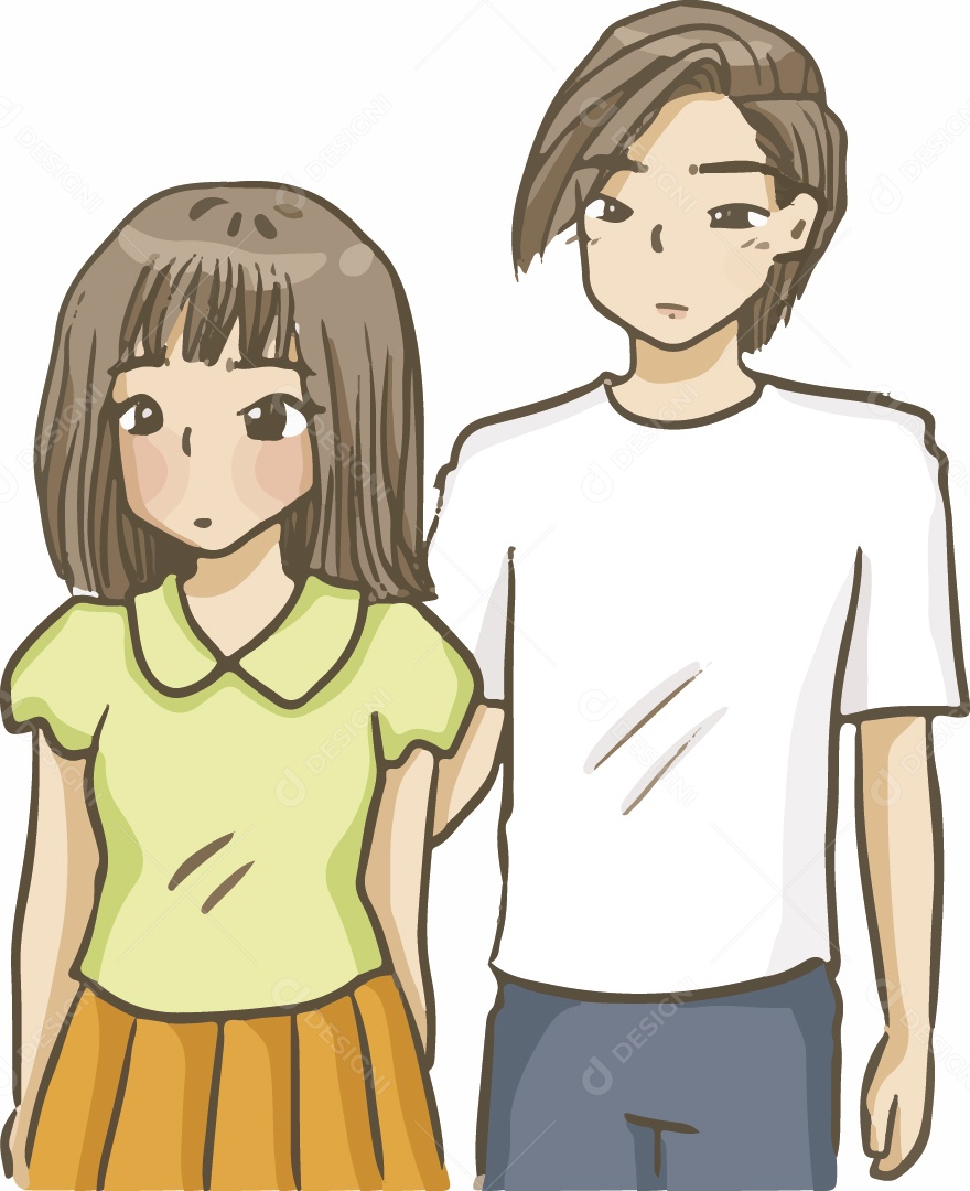 Casal Ilustração Vetor EPS