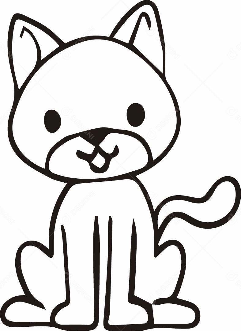 Gato Desenho Vetor EPS
