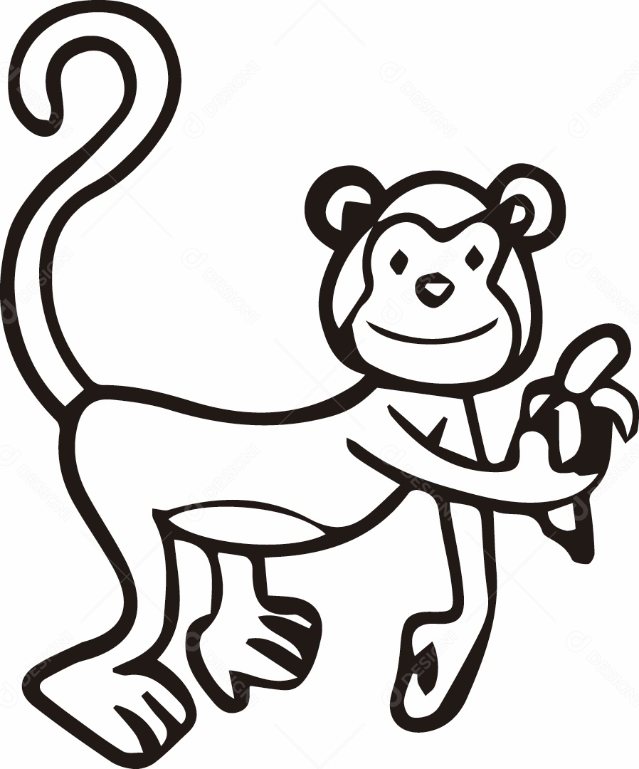 Macaco Desenho Vetor EPS