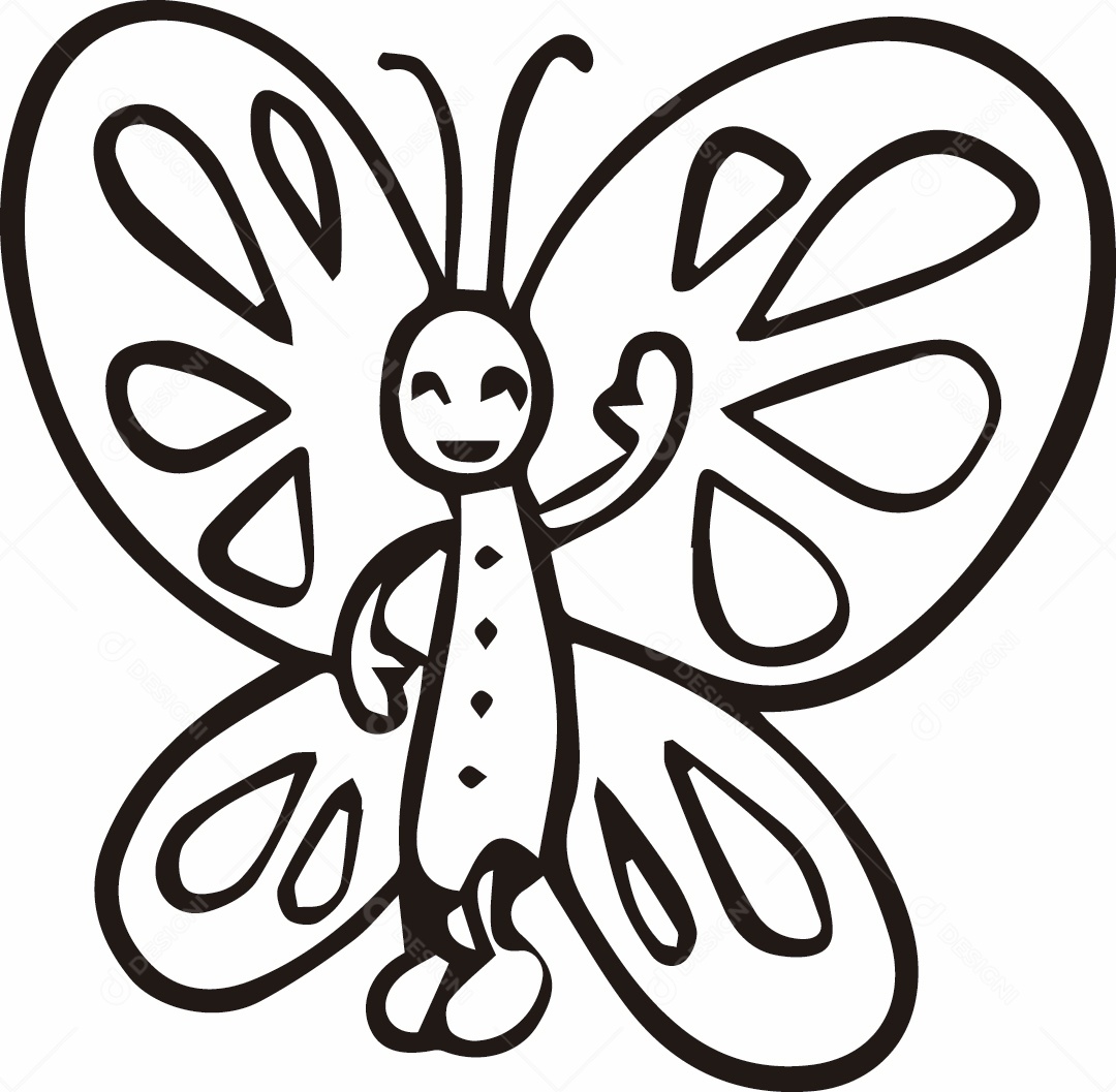 Borboleta Desenho Vetor EPS