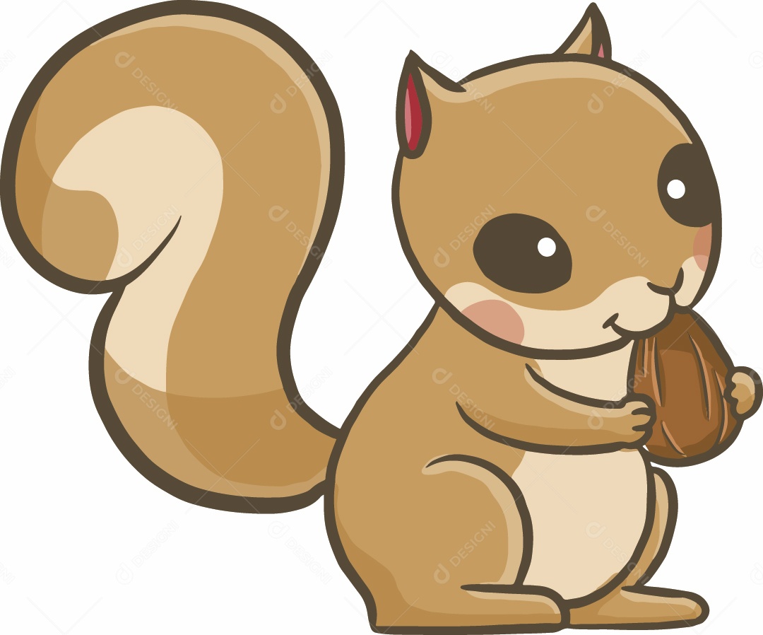 Esquilo Ilustração Vetor EPS