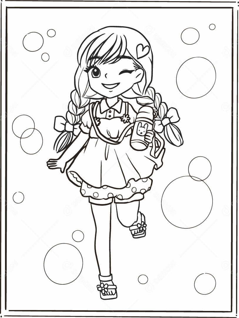 Garota Desenho Vetor EPS