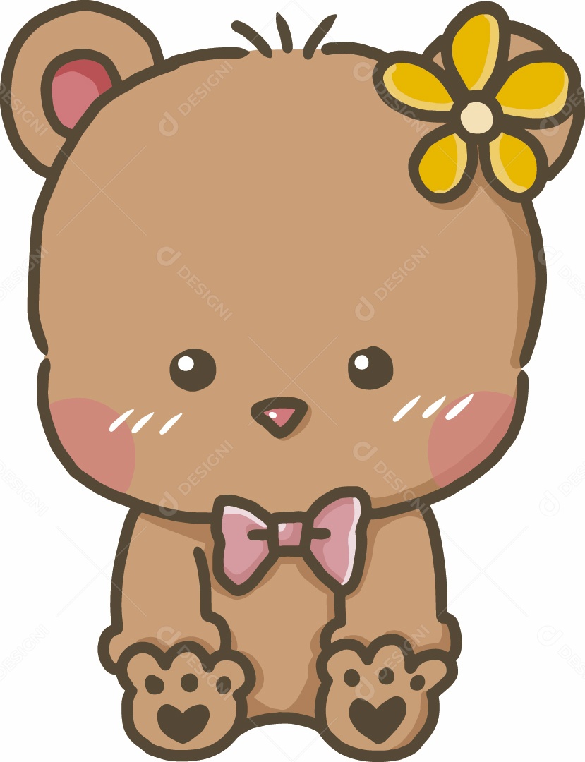 Urso Marrom Ilustração Vetor EPS