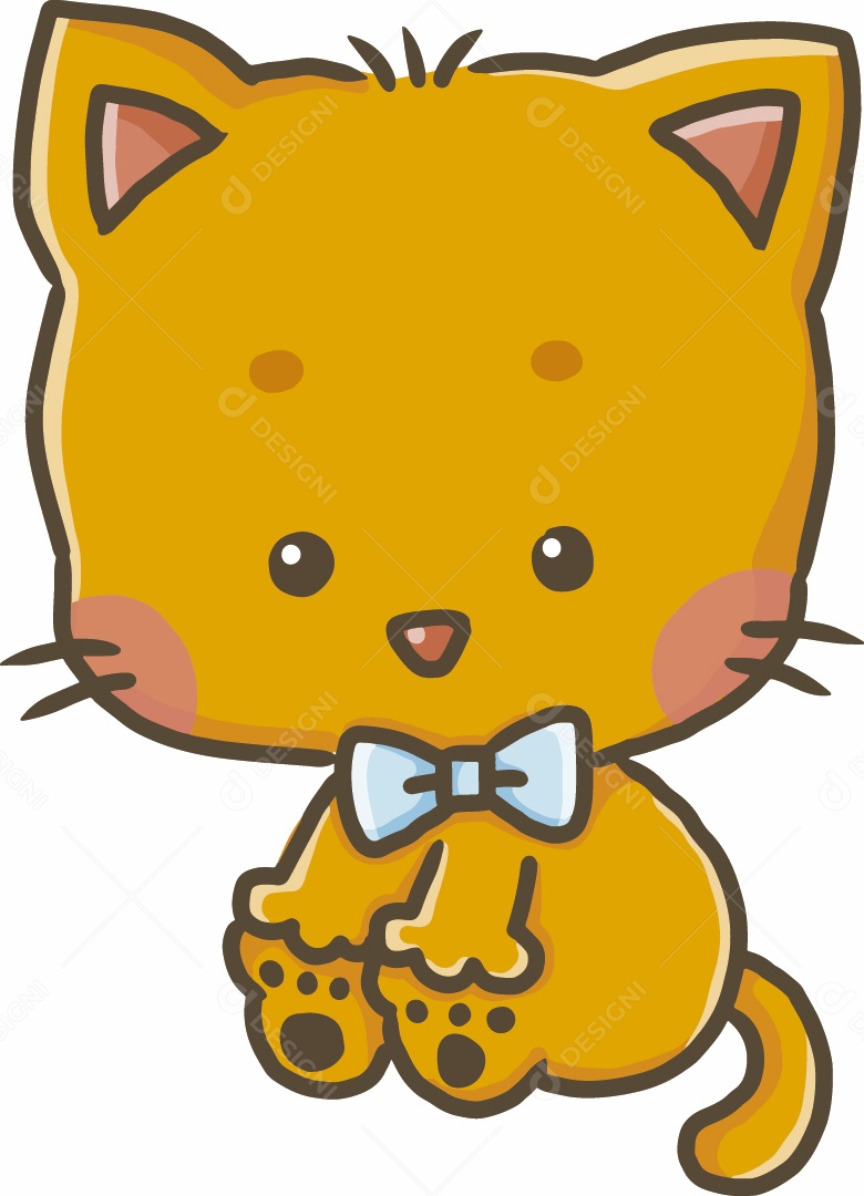 Gato Laranja Ilustração Vetor EPS