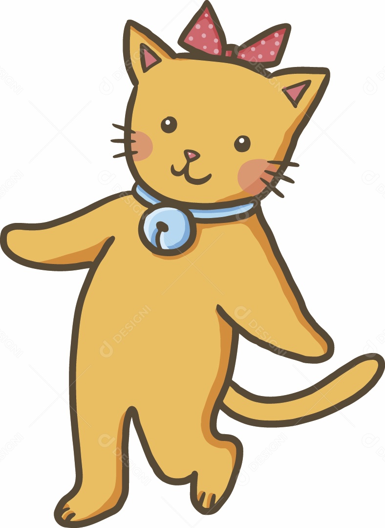 Gato Laranja Ilustração Vetor EPS