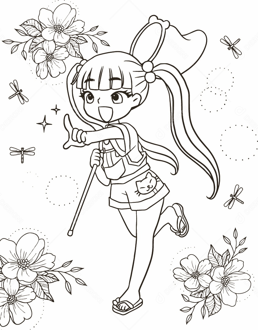 Garota Desenho Vetor EPS