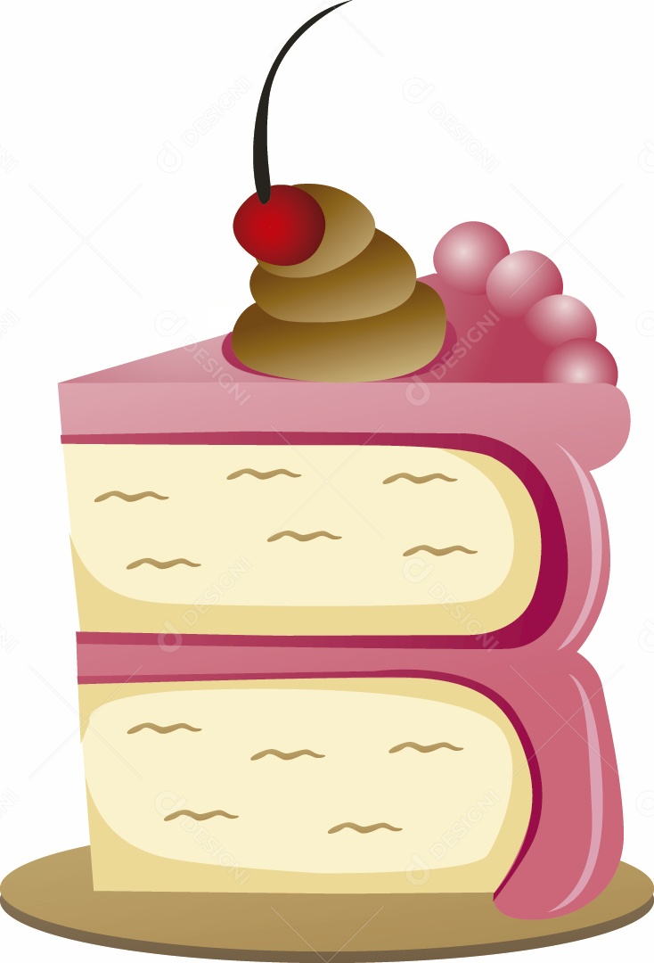 Bolo Ilustração Vetor EPS