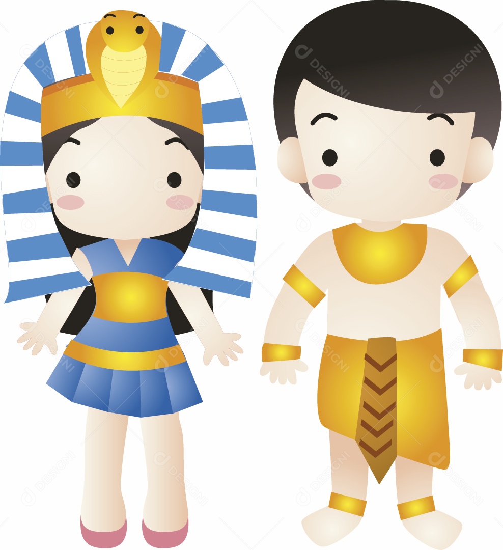 Casal de Egípcios Ilustração Vetor EPS