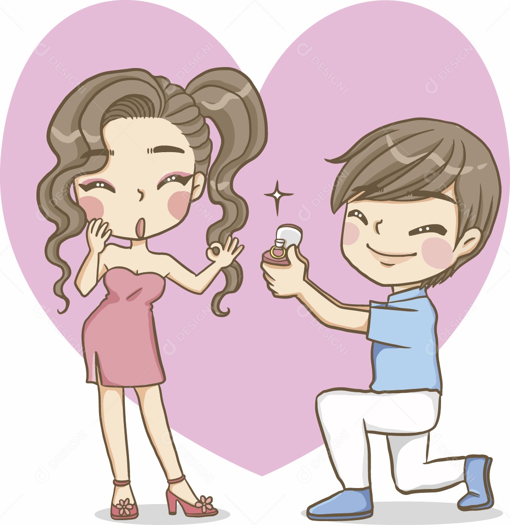 Casal Ilustração Vetor EPS