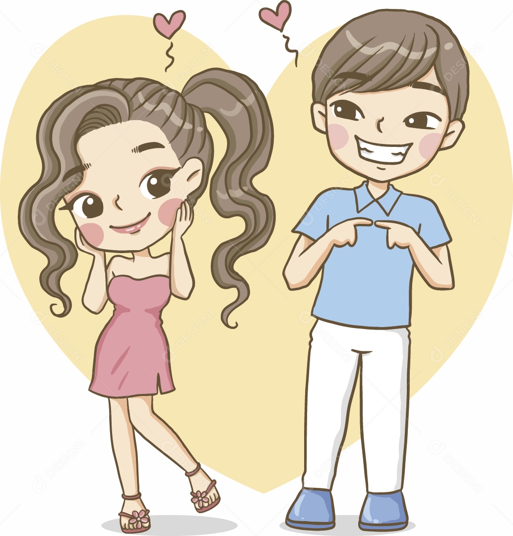Casal Ilustração Vetor EPS