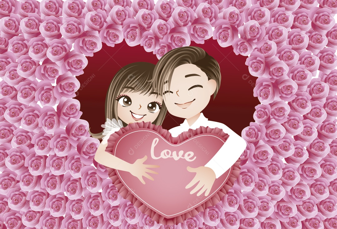 Ilustração do Dia Dos Namorados Vetor EPS