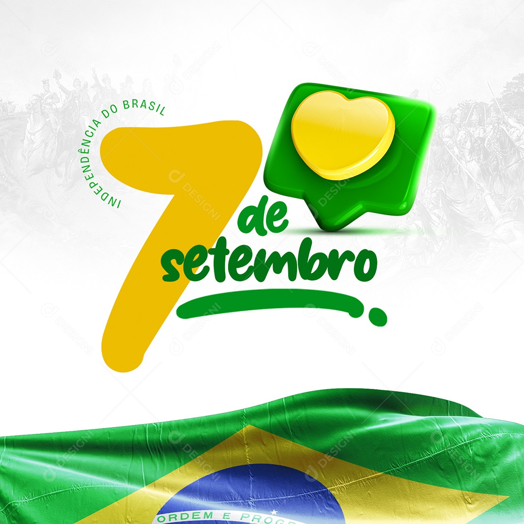 Social Media Independência Do Brasil 07 De Setembro PSD Editável