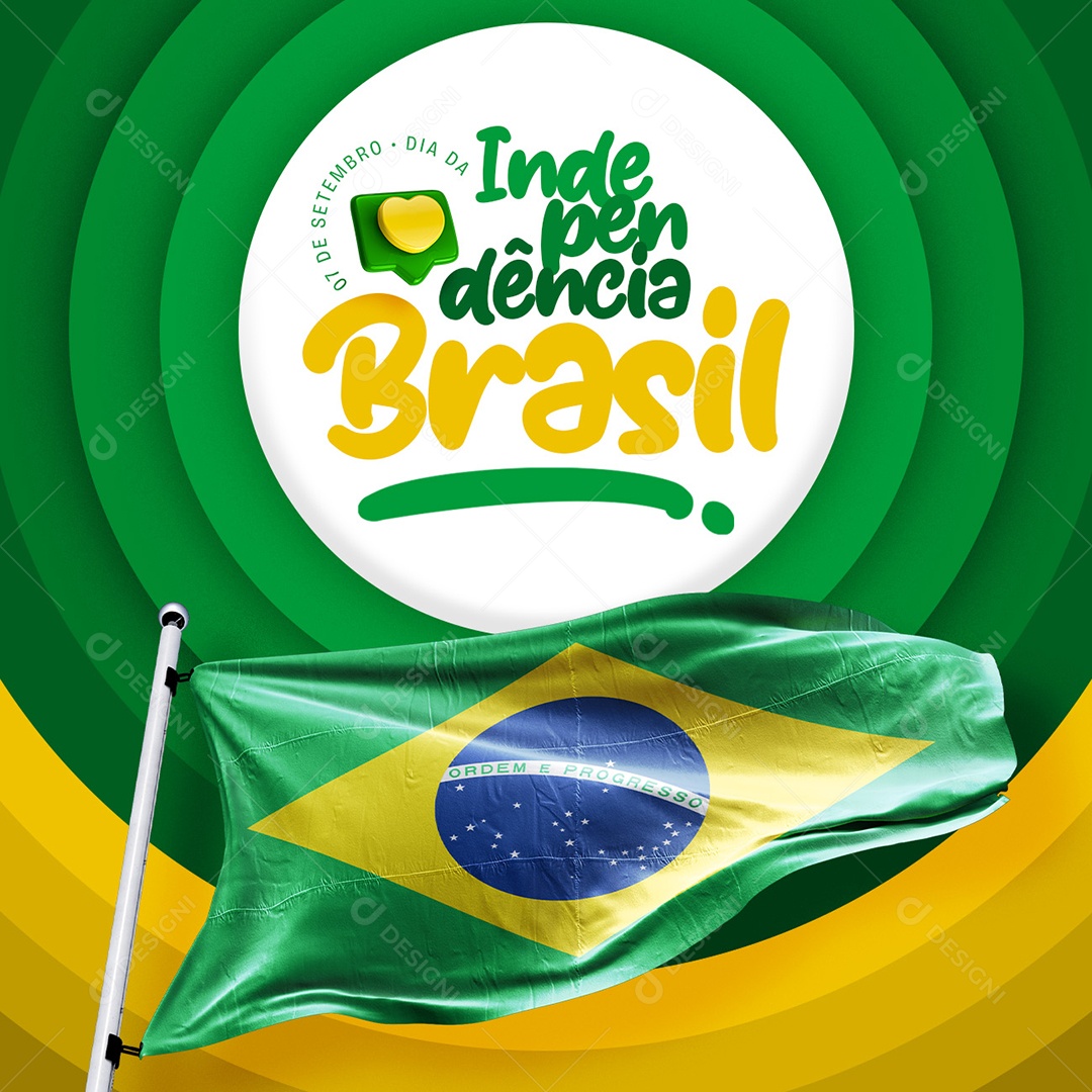 Social Media Dia Da Independência Do Brasil 07 De Setembro PSD Editável