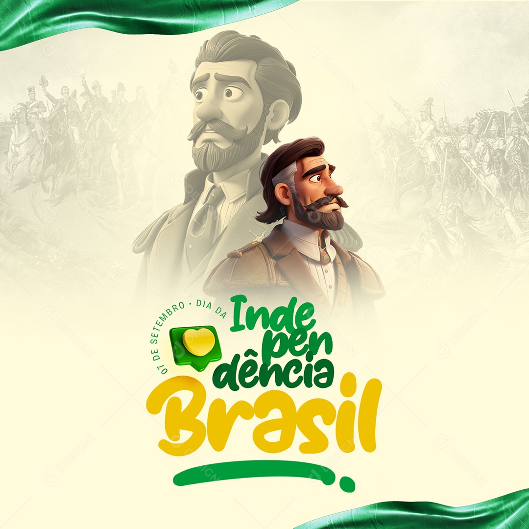 Independência Do Brasil 07 De Setembro Social Media PSD Editável