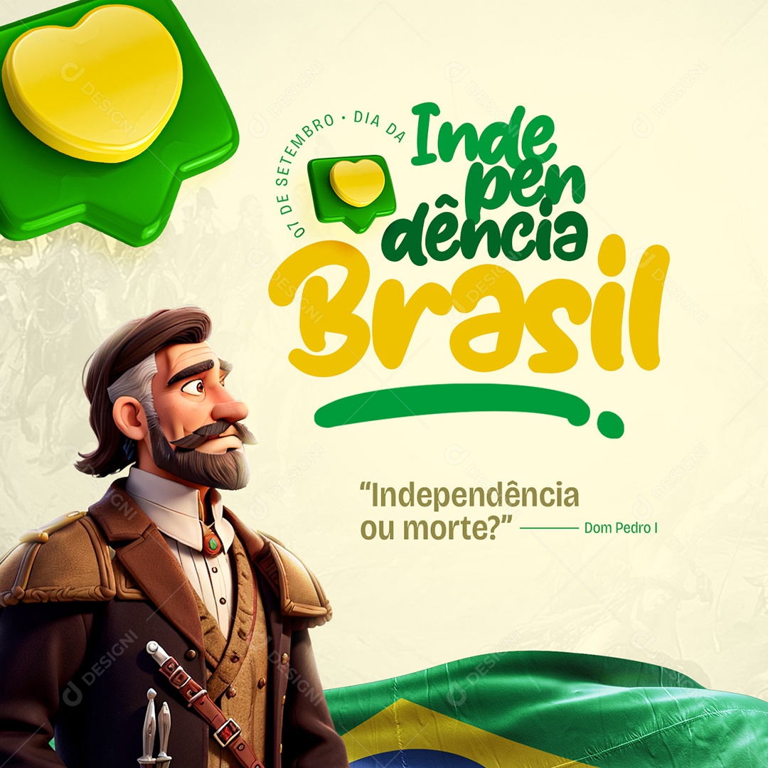 Social Media Dia Da Independência 07 De Setembro PSD Editável