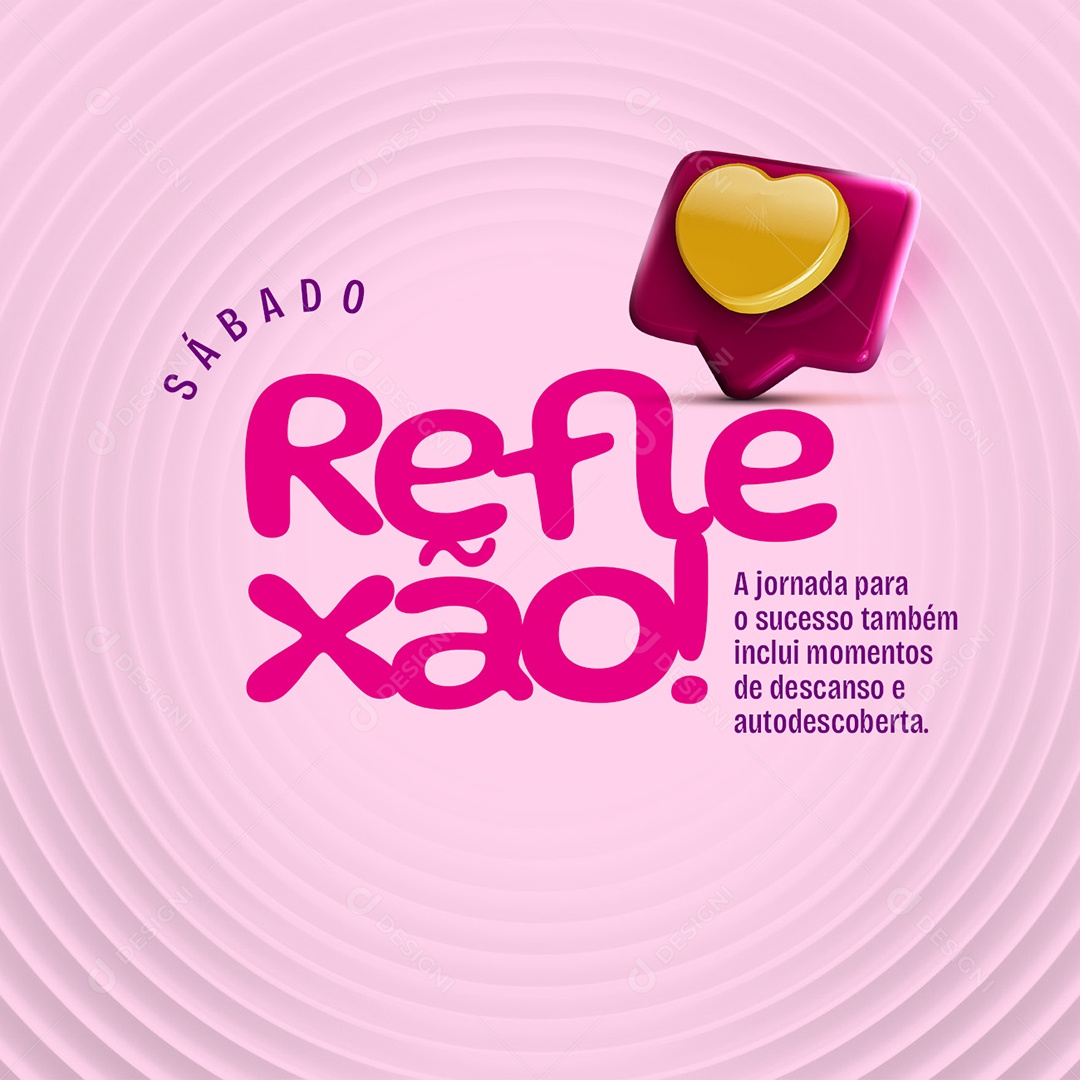 Sábado Reflexão Frase Motivadora Social Media PSD Editável
