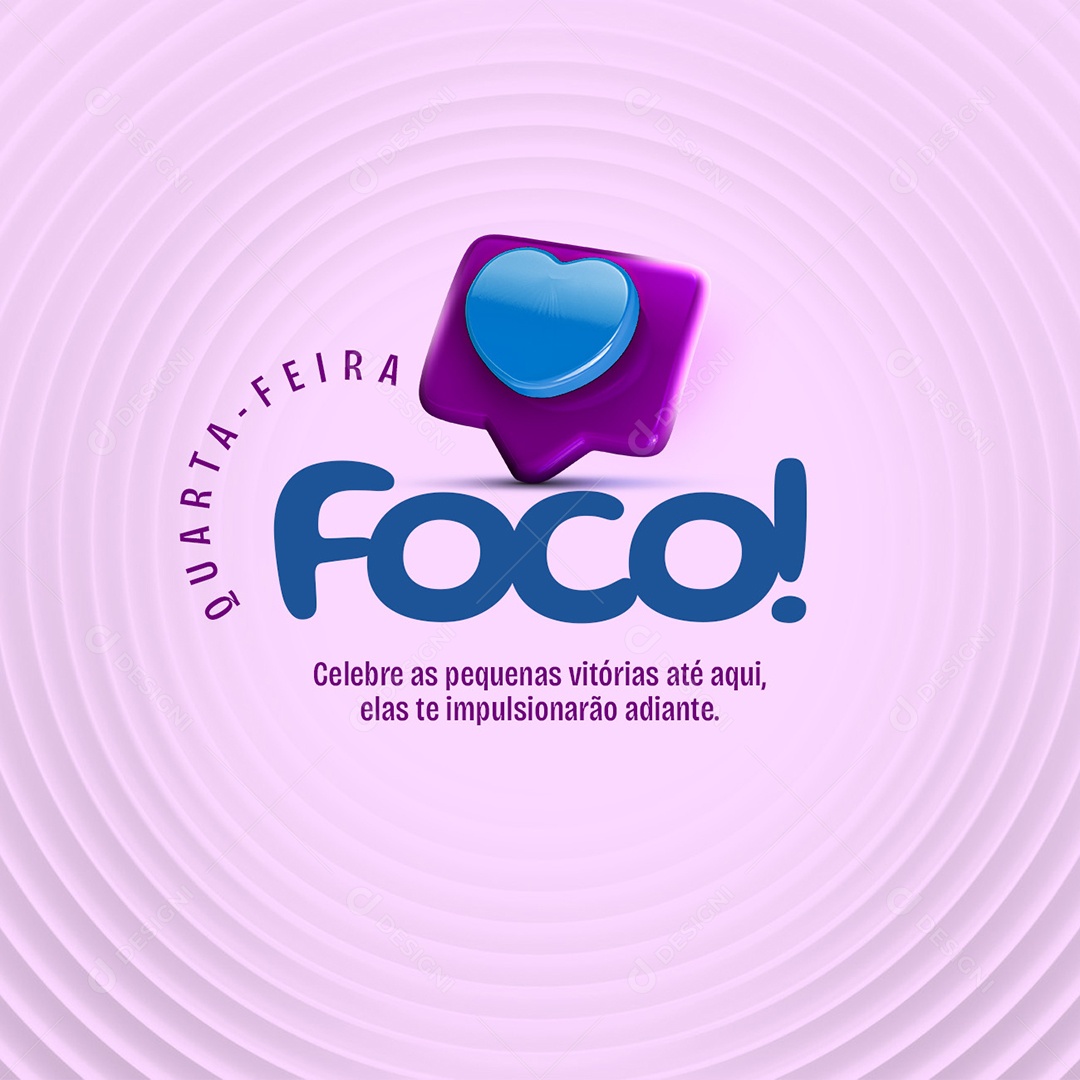 Quarta Feira Foco Celebre as Pequenas Vitórias Social Media PSD Editável