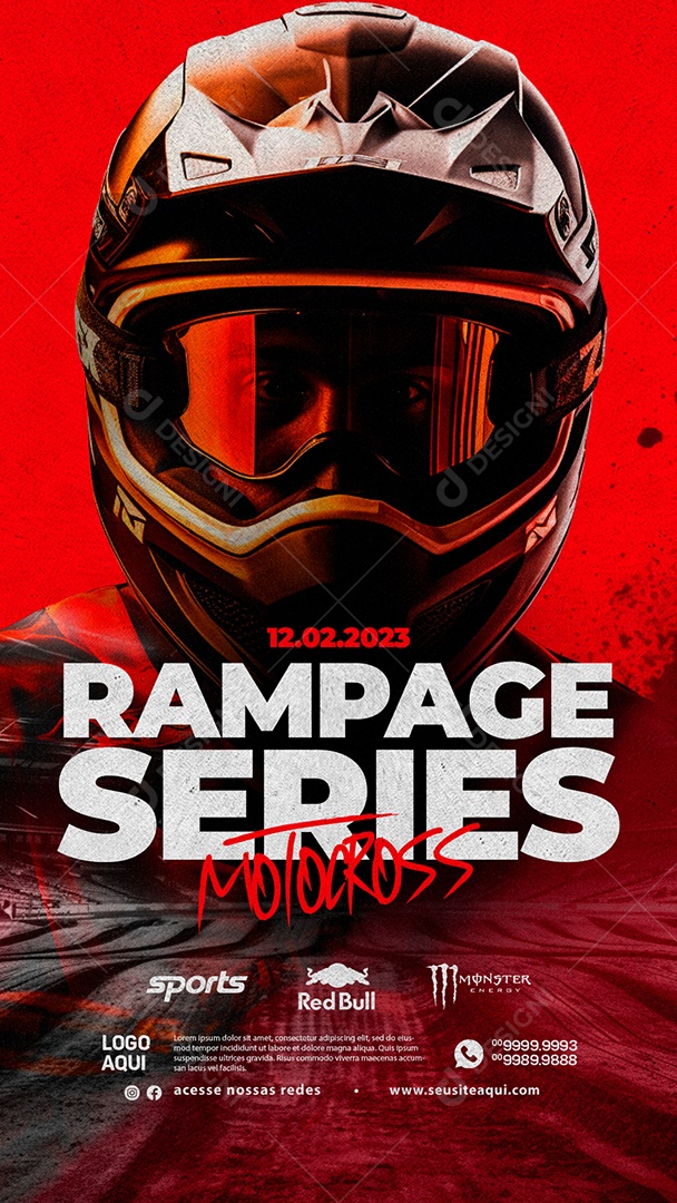 Story Motocross Rampage Series Social Media PSD Editável