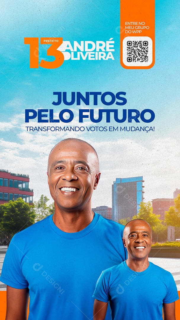 Story Política Juntos Pelo Futuro Prefeito André Oliveira Social Media PSD Editável