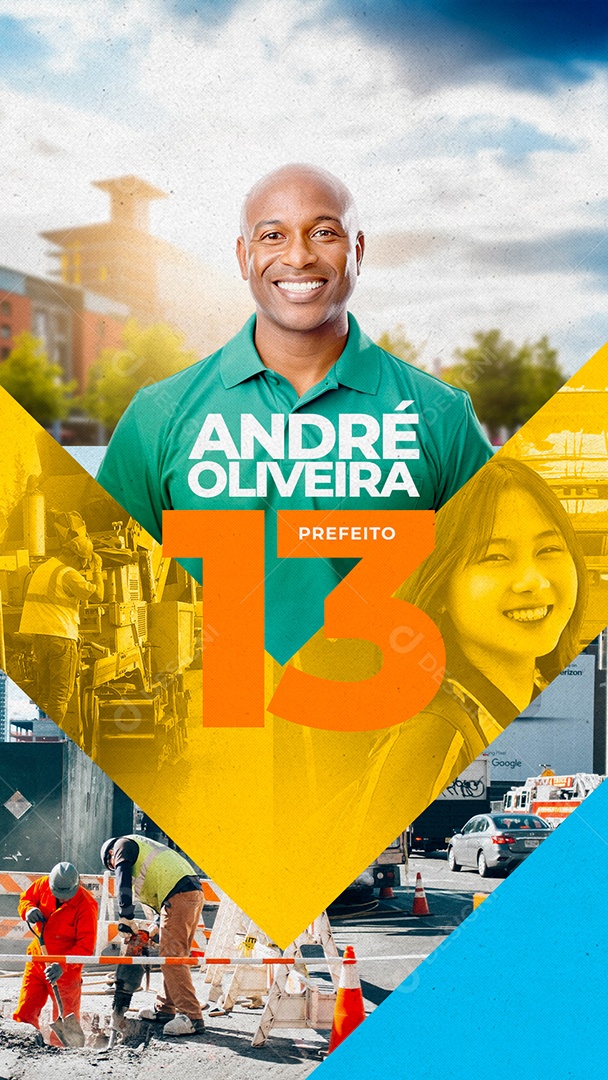 Story Política Prefeito André Oliveira Social Media PSD Editável