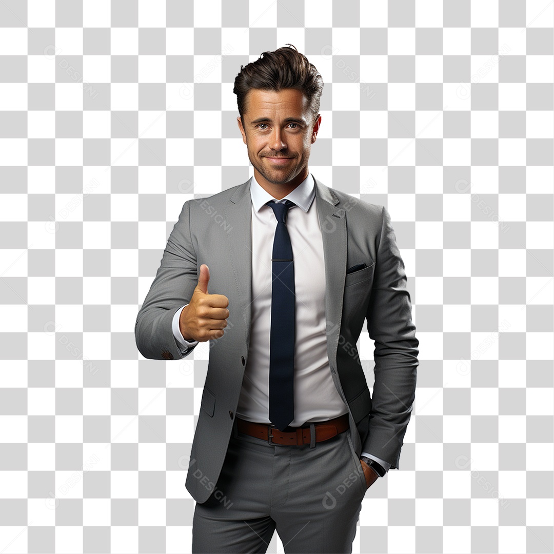 Homem Empresário de Terno PNG Transparente