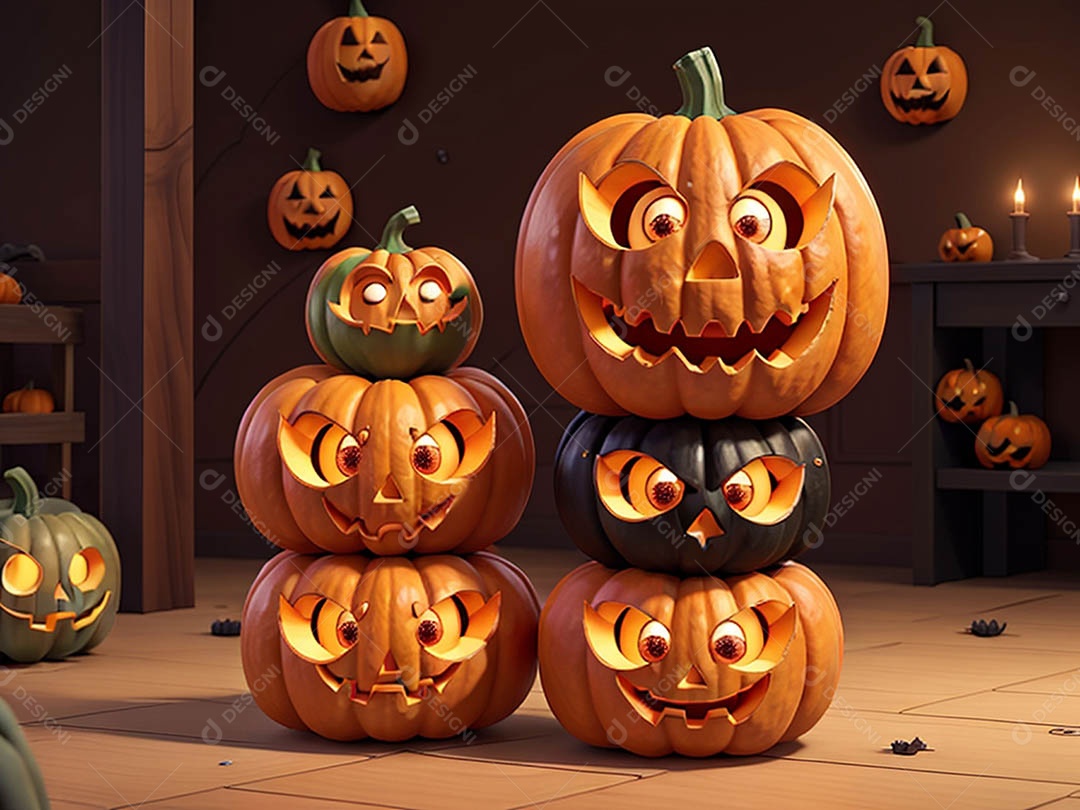 Abóbora maligna épica de Halloween em casa