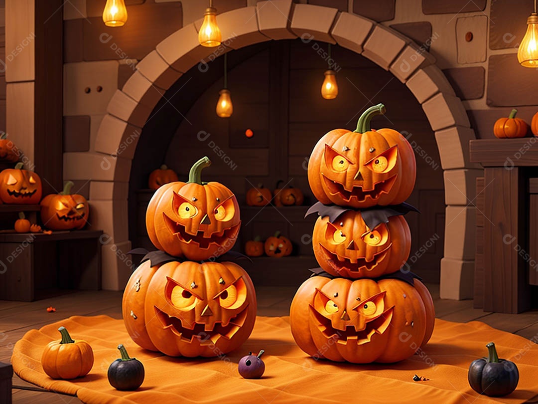 Abóbora maligna épica de Halloween em casa