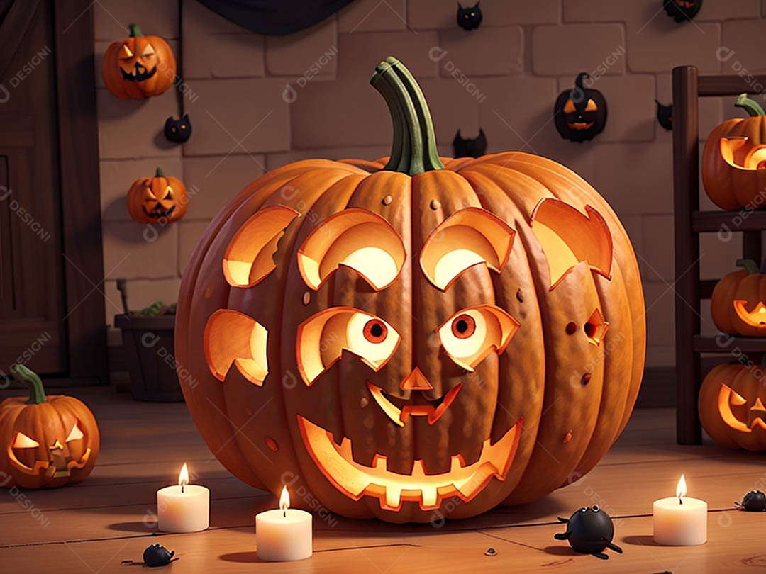 Abóbora maligna épica de Halloween em casa