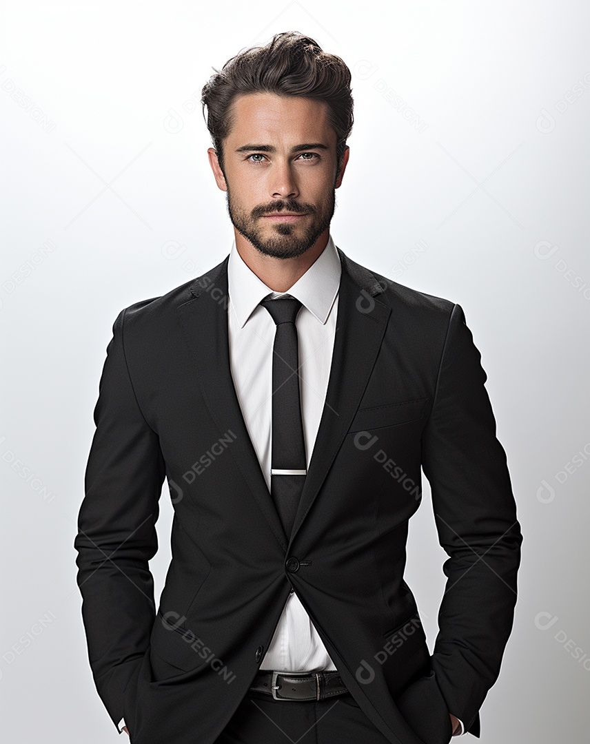 Imagem realista de homem jovem empresário