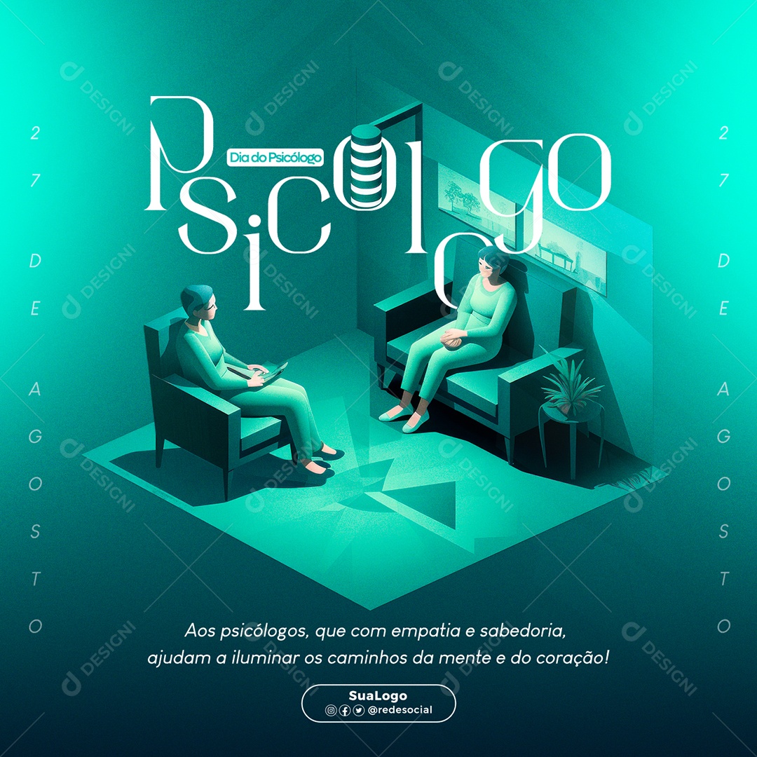 Social Media Dia Do Psicólogo 27 De Agosto PSD Editável