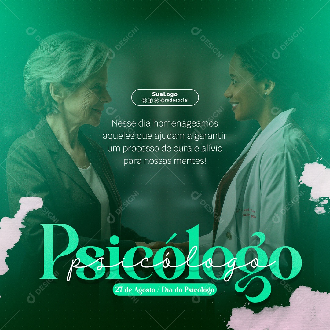 Cura e Alívio Dia Do Psicólogo Social Media PSD Editável