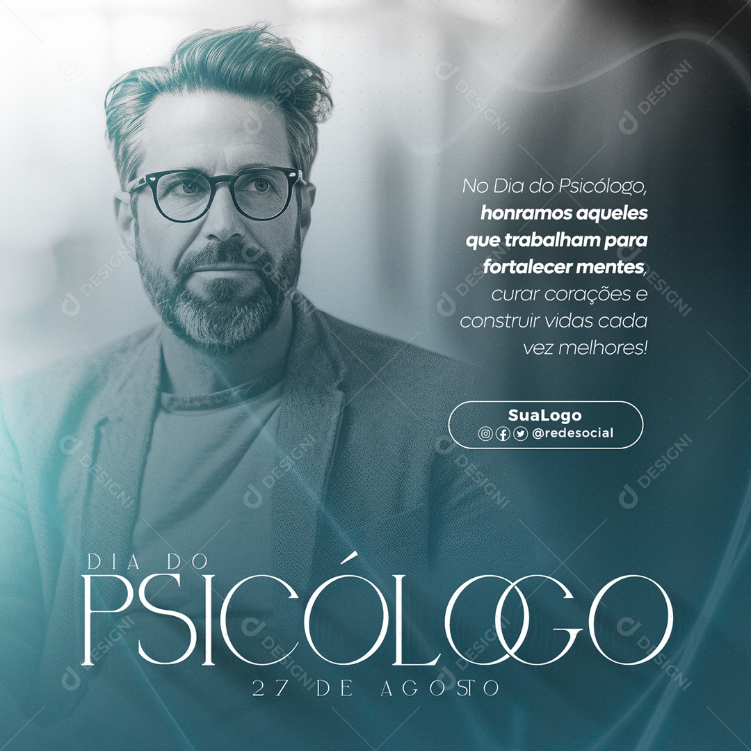 Social Media Dia Do Psicólogo 27 De Agosto PSD Editável