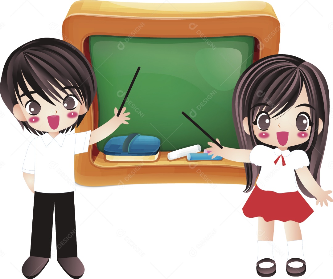 Garoto No Quadro Ilustração Vetor EPS