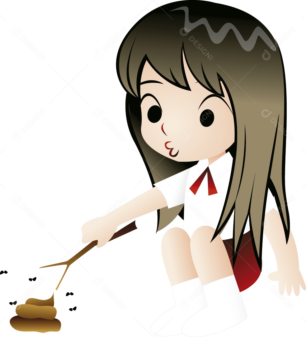 Garota Ilustração Vetor EPS