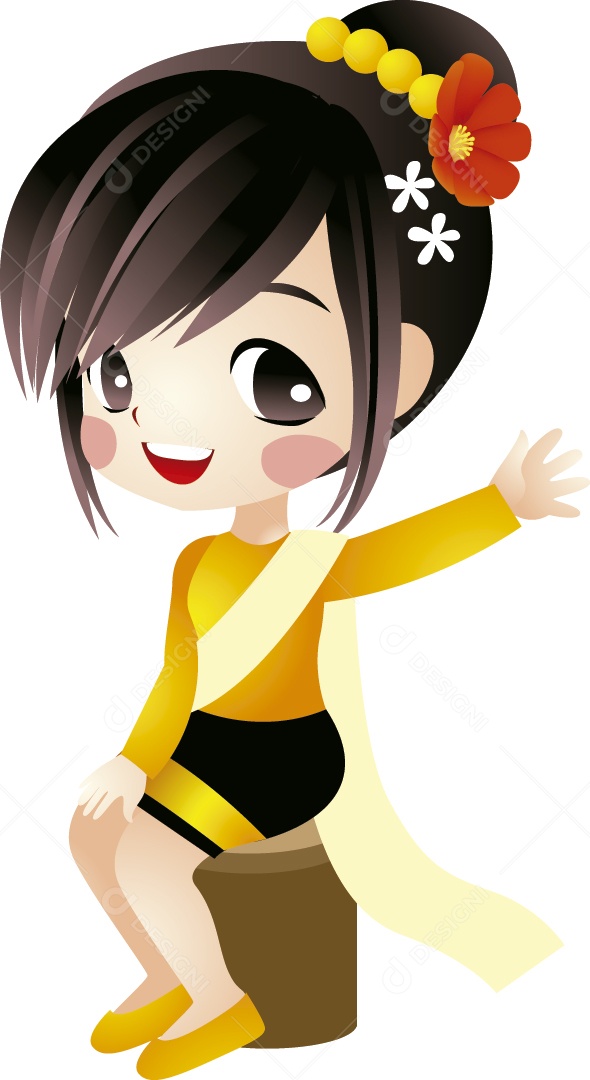 Garota Ilustração Vetor EPS