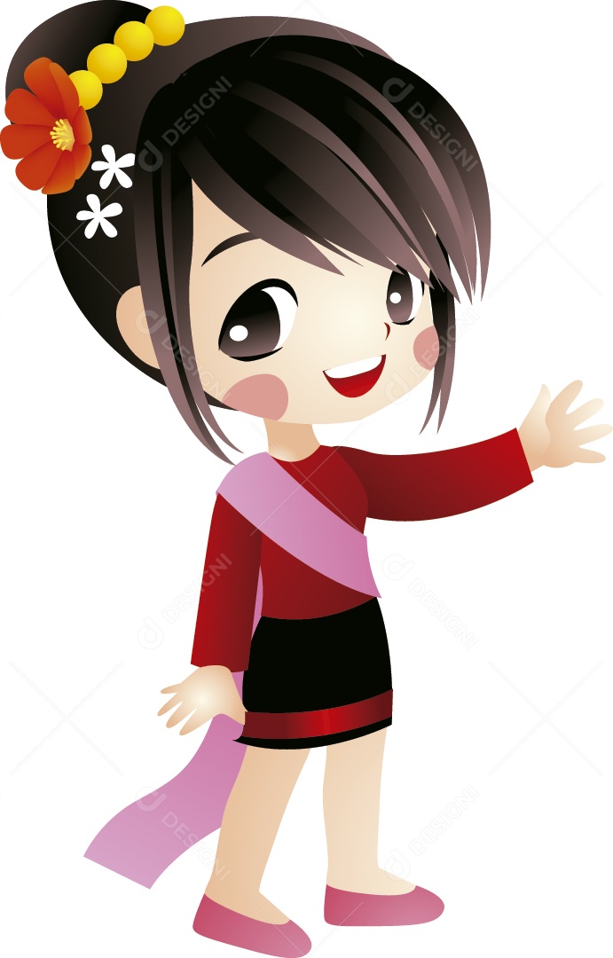 Garota Ilustração Vetor EPS