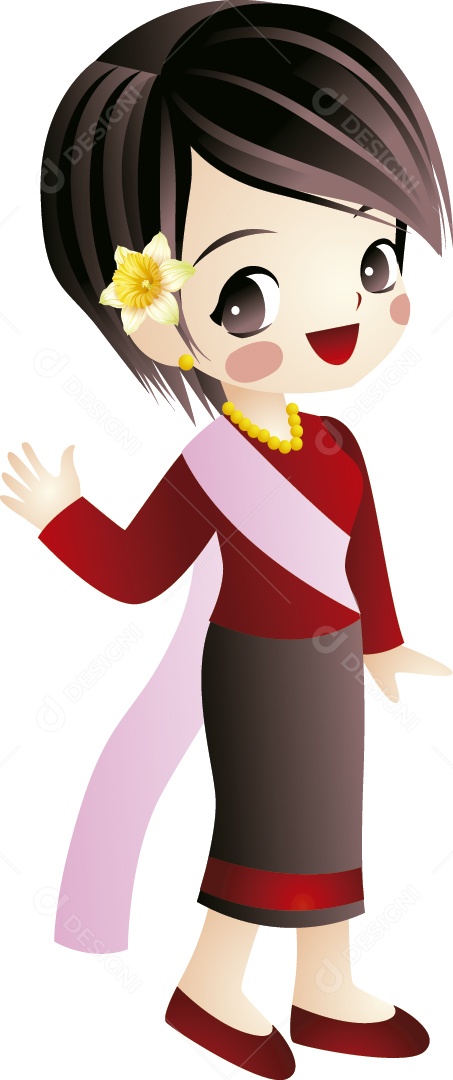 Garota de Vermelho Ilustrações Vetor EPS