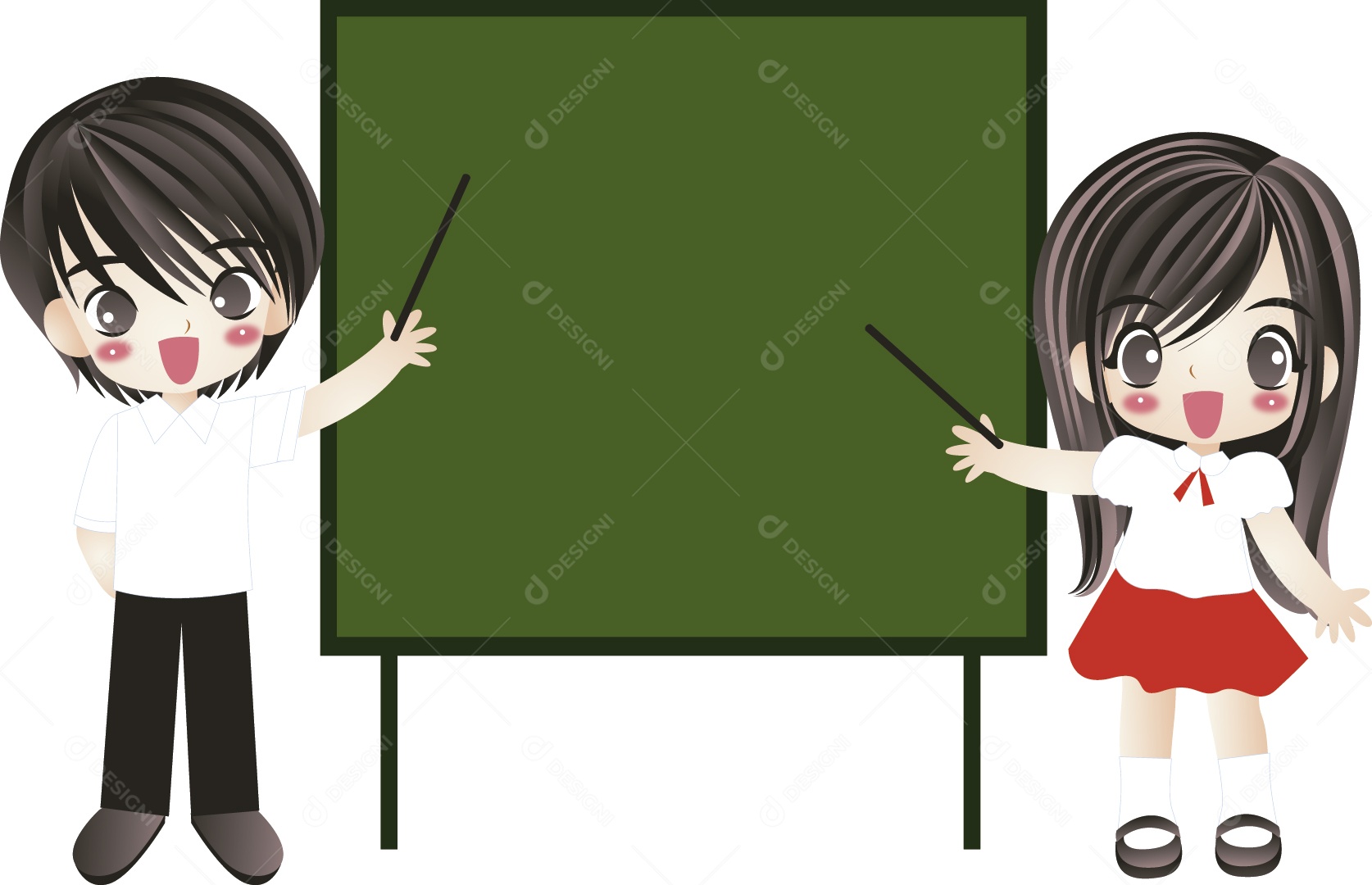 Alunos Ilustração Vetor EPS