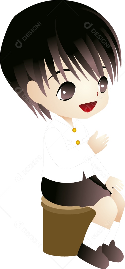 Personagem Chinês Ilustração Vetor EPS