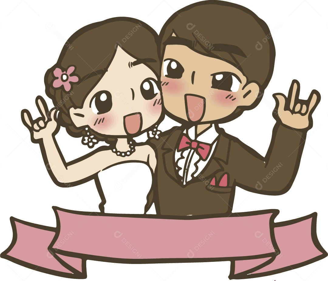 Noivos Ilustração Vetor EPS